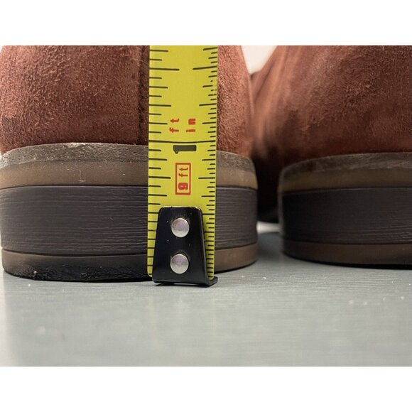 WOMEN'S Clarks Ultimate Comfort Brown Suede Penny Loafers Size 6.5 Flats Shoes - Picture 12 of 15